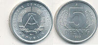 Deutschland, DDR, 5 Pfennig -