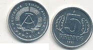 Deutschland, DDR, 5 Pfennig -