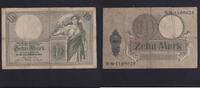 Kaiserreich, Reichskassenschein, 10 Mark Ro.27b, DEU-53b, KN 7 stellig Serie:n, -