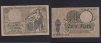 Kaiserreich, Reichskassenschein, 10 Mark Ro.27b, DEU-53b, KN 7 stellig Serie:W, -
