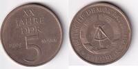 Deutschland, DDR, 5 Mark 20 Jahre DDR, -