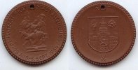 DDR Plakette Altenburg Heimatfest, Meissen braunes Böttger Steinzeug -