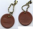 DDR Plakette Dresden 10 Jahre HO, Meissen braunes Böttger Steinzeug -