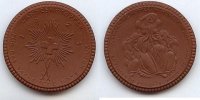 Deutsches Reich Medaille Rotes Kreuz, Meissen braunes Böttgersteinzeug -