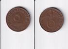 Deutsches Reich, Drittes Reich, 2 Reichspfennig mit Hakenkreuz, -