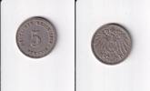 Deutsches Reich, Kaiserreich, 5 Pfennig großer Adler, Kupfer/Nickel, -