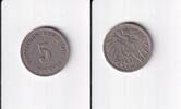 Deutsches Reich, Kaiserreich, 5 Pfennig großer Adler, -
