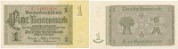 Deutsches Reich 1 Rentenmark 30.Januar Ro.166c, Firmendruck, KN 8 stellig -
