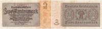 Deutsches Reich 2 Rentenmark 30.Januar Ro.167a, Reichsdruck, KN 7 stellig -