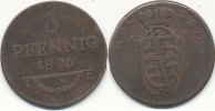 Altdeutschland 3 Pfennig Sachsen Saalfeld -