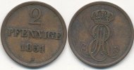 Altdeutschland 2 Pfennige Hannover -