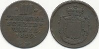 Altdeutschland 3 Pfennige Waldeck -