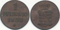 Altdeutschland 1 Pfennig Sachsen -