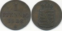 Altdeutschland 1 Pfennig Sachsen -