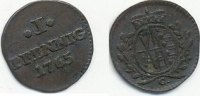 Altdeutschland 1 Pfennig Sachsen -