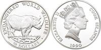Cook Island 50 Dollars Spitzmaulnashorn -