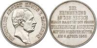 Sachsen Silbermedaille in 2-Mark-Größe Friedrich August III., Auf den Münzbesuch -
