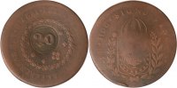Brasilien 20 Reis Brasilien, 20 Reis Gergenstempel, 1827 R (1835), s/ss -