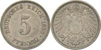 5 Pfennig 1898 J Kaiserreich  fast st