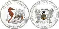 1000 Dobras 1995 Sao Tomé und Principe Seepferd - Flora und Fauna 