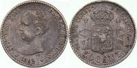 Spanien 50 Centimos 1892 (82) PG-M Alfonso XIII. EF