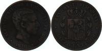 Spanien 10 Centimos Alfonso XII. -