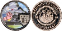 Liberia 10 Dollars 60 Jahre Angriff auf Pearl Harbor (Farbe) -