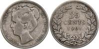 Niederlande 25 Cents Wilhelmina -