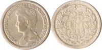 Niederlande 25 Cents Niederlande, 25 Cents, Wilhelmina, 1914, ss -