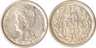 Niederlande 25 Cents Niederlande, 25 Cent, Wilhelmina, 1919, vz/st -