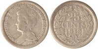 Niederlande 25 Cents Niederlande, 25 Cent, Wilhelmina, 1919, ss -