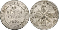 Sachsen 1/12 Taler Johann Georg IV. -