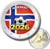 Norway 2 Euro 2026 2 euro coloured coin norway football 2026  10,00 EUR  Excl. 14,00 EUR Verzending