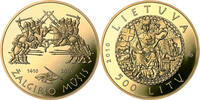 Lithuania 500 litu Zalgiris Battle Lithuania 500 litas gold coin -
