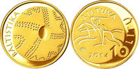 Lithuania 10 litu Baltic Studies Lithuania 10 litas gold coin -