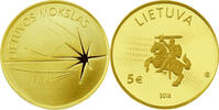 Lithuania 5 Eur Physics Lithuania 5 Euro gold coin -