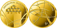 Lithuania 5 Eur Lithuania Social Sciences 5 euro Gold coin -