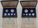 Britische Jungferninseln 1,91 Dollar Proof Set, Franklin Mint, 6 Münzen, Elizabeth II, Pennsylvania -