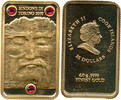 Cook Islands 25 Dollar Antlitz Jesu, Grabtuch von Turin, SINDONE DI TORINO, 4g, Goldbarren, 999 -