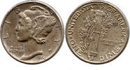 USA 1 Dime Mercury Dime, Liberty, United States Mint, Philadelphia, -