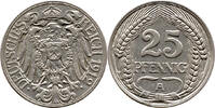 Deutschland 25 Pfennig Wilhelm II., 1888 - 1918, Kaiser, Otto Schulz, Berlin -