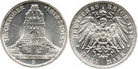 Deutsches Kaiserreich / Sachsen 3 Mark 100. Jahrestag der Völkerschlacht bei Leipzig, Frederick August III -