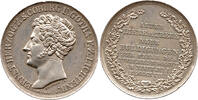 Sachsen-Coburg Gotha Silbermedaille von Helfricht auf die 25 Jahrfeier der Huldigung, Ernst I. 1826-1844 -