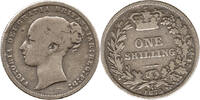 Vereinigtes Königreich / Großbritannien 1 Schilling Junge Victoria, 1837 - 1901, Royal Mint, London -