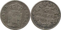 Bayern 3 Kreuzer Maximilian II Joseph, 1848 - 1864, München -