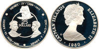 Cayman Islands 25 Dollar Kings of England, House of Tudor, Henry IV, Henry V, Henry VI -