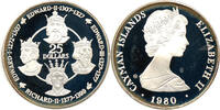 Cayman Islands 25 Dollar Kings of England, House of Tudor, Edward I, Edward II, Edward III, Richard II -
