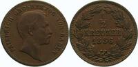 Baden-Durlach Cu 1/2 Kreuzer Friedrich I. 1852-1907. -