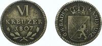Baden-Durlach 6 Kreuzer Karl Friedrich 1806-1811. -