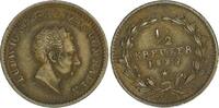 Baden-Durlach Cu 1/2 Kreuzer Ludwig 1818-1830. -